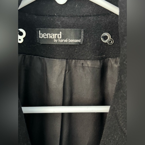 Vintage Coat Made in USA Harve Bernard Women’s Black Ember Wool Coat Sz 6 - Picture 6 of 14